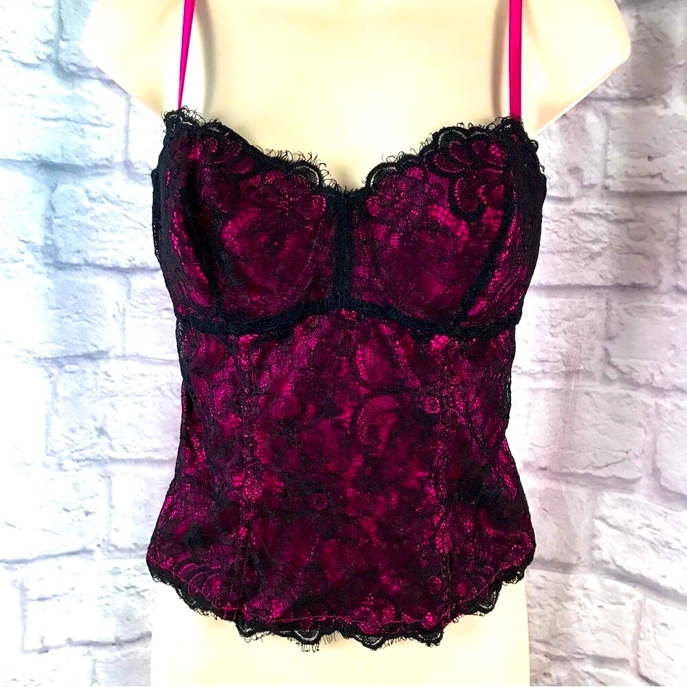 NWOT SILK Lace Corset Victoria’s Secret Moda Camisole Vintage 2000’s‎ bin